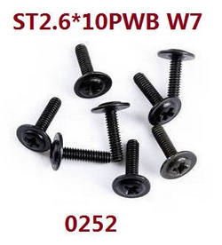 Wltoys 124010 XKS WL Tech XK 124010 2.6*10pwb5 cross round head screws 0252