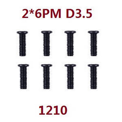 Wltoys WL XK XKS 124008 2*6pm d3.5 screws set 1210