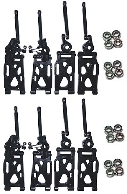 Wltoys WL XK XKS 124008 rear and front swing arms + front and rear seat + C bock component + front and rear pull rod + ball head screws + bearings 2sets