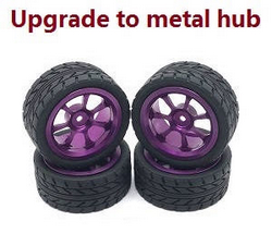 Wltoys WL XK XKS 124008 upgrade to metal hub tires (Purple)