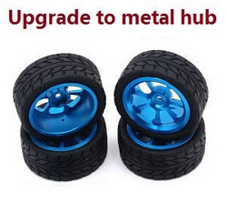 Wltoys WL XK XKS 124008 upgrade to metal hub tires (Blue)