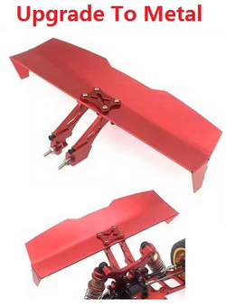 Wltoys 124010 XKS WL Tech XK 124010 upgrade to metal tail wing and fixed seat car Red