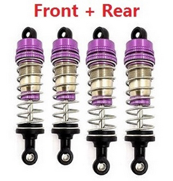 Wltoys 124010 XKS WL Tech XK 124010 front and rear shock absorber assembly Purple