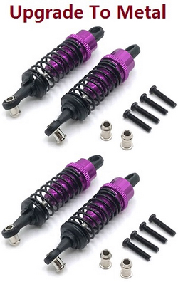Wltoys XKS WL Tech XK 184008 upgrade to metal shock absorber Purple