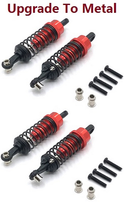Wltoys XKS WL Tech XK 184008 upgrade to metal shock absorber Red - Click Image to Close