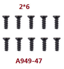 Wltoys XKS WL Tech XK 184008 2*6 kb sets of counttersunk self tapping screws set a949-47 - Click Image to Close