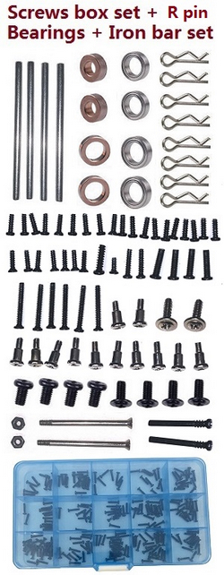 Wltoys XK WL XKS 184011 screws box set + R shape buckle + Iron bar + Bearing set