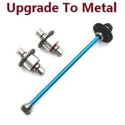 Wltoys XK WL XKS 184011 upgrade to metal drive shaft and gear module and 2*differencial mechanism set Blue