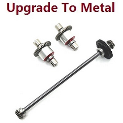 Wltoys XK WL XKS 184011 upgrade to metal drive shaft and gear module and 2*differencial mechanism set Titanium color