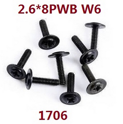 Wltoys XK WL XKS 184011 screws set 2.6*8pwb w6 1706