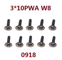 Wltoys XK WL XKS 184011 screws fixed for the tires 3*10PWA w8 0918