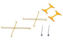 Wltoys XK A300 Beech D17S G-BRVE fixed support and decorative set for the main wing Yellow