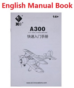 Wltoys XK A300 Beech D17S G-BRVE English manual instruction book