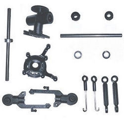Wltoys XK K200 Real Flight Force-K200 hollow pipe and fixed ring + main shaft + swashplate + main blade grip set + connect buckle set + horizontal axis and rubber ring group