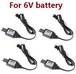 WPL B-16 B16-1 B-16K USB charger wire (For 6V battery) 4pcs - Click Image to Close