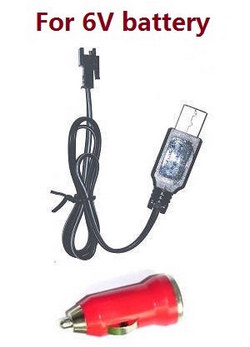 WPL B-16 B16-1 B-16K USB charger wire with car charger adapter (For 6V battery)