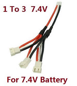 WPL B-16 B16-1 B-16K 1 to 3 charger wire (For 7.4V battery) - Click Image to Close