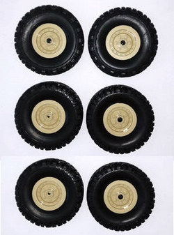 WPL B-16 B16-1 B-16K wheels tires Yellow 6pcs
