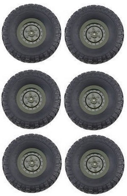 WPL B-16 B16-1 B-16K wheels tires Green 6pcs