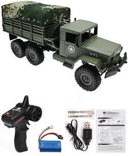 WPL B16-1 Military Truck RC Car with 1 battery RTR Green