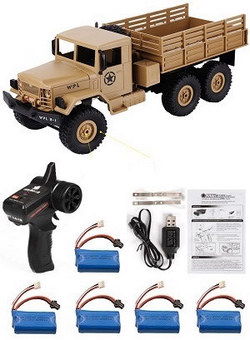 WPL B16-1 Military Truck RC Car with 5 battery RTR Green