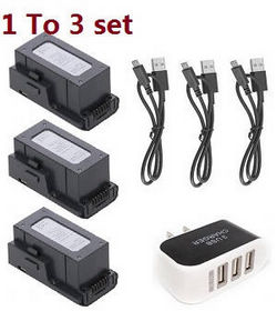 Shcong MJX X103W RC Quadcopter accessories list spare parts 1 to 3 charging wire set + 3*battery 7.6V 1100mAh