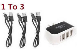 Shcong MJX X103W RC Quadcopter accessories list spare parts 1 to 3 USB charger wire set