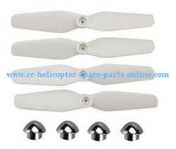 Shcong Syma X23W X23 RC quadcopter accessories list spare parts main blades (White) + Silver caps of blades