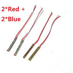Shcong MJX X-series X400 X400-V2 quadcopter accessories list spare parts LED bar set (2*Red + 2*Blue)