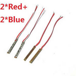 Shcong MJX X401H RC quadcopter accessories list spare parts LED bar set 4pcs (2*red + 2*blue)