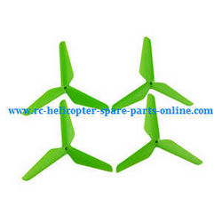 Shcong SYMA x5 x5a x5c x5c-1 RC Quadcopter accessories list spare parts upgrade Three leaf shape blades (Green)