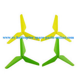 Shcong SYMA x5 x5a x5c x5c-1 RC Quadcopter accessories list spare parts upgrade Three leaf shape blades (Green-Yellow)