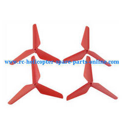 Shcong SYMA x5 x5a x5c x5c-1 RC Quadcopter accessories list spare parts upgrade Three leaf shape blades (Red)