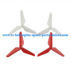 Shcong SYMA x5 x5a x5c x5c-1 RC Quadcopter accessories list spare parts upgrade Three leaf shape blades (Red-White)