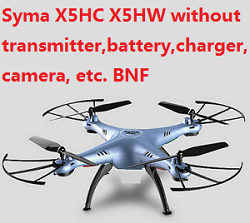 Syma X5HW X5HC RC drone without transmitter battery charger camera etc. BNF Blue