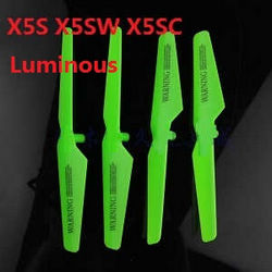 Shcong syma x5s x5sw x5sc quadcopter accessories list spare parts main blades propellers (Luminous green)