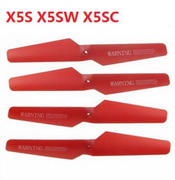 Shcong syma x5s x5sw x5sc quadcopter accessories list spare parts main blades propellers (Red)