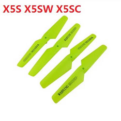 Shcong syma x5s x5sw x5sc quadcopter accessories list spare parts main blades propellers (Green)