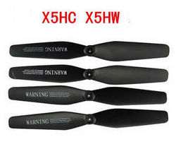 Shcong syma x5hc x5hw quadcopter accessories list spare parts main blades propellers (Black)