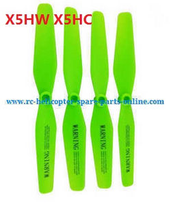 Shcong syma x5hc x5hw quadcopter accessories list spare parts main blades propellers (Green)