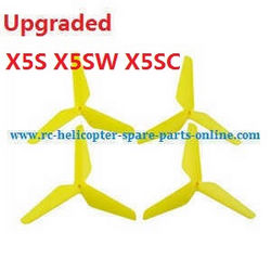 Shcong syma x5s x5sw x5sc quadcopter accessories list spare parts upgrade Three leaf shape blades (Yellow)