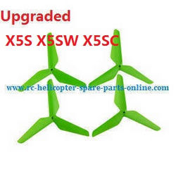 Shcong syma x5s x5sw x5sc quadcopter accessories list spare parts upgrade Three leaf shape blades (green)