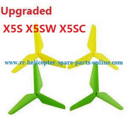 Shcong syma x5s x5sw x5sc quadcopter accessories list spare parts upgrade Three leaf shape blades (green-yellow)
