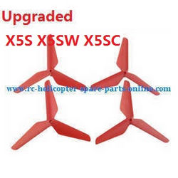 Shcong syma x5s x5sw x5sc quadcopter accessories list spare parts upgrade Three leaf shape blades (red)