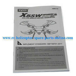 Shcong syma x5s x5sw x5sc x5hc x5hw quadcopter accessories list spare parts English manual instruction book (x5sw)