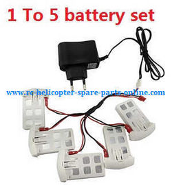Shcong Syma x5u x5uw x5uc quadcopter accessories list spare parts 1 to 5 charger set + 5*battery set