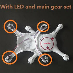 Shcong Syma x5uw-d quadcopter accessories list spare parts upper and lower cover with LED light, main gear, and motor deck set