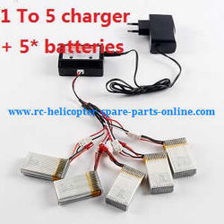 Shcong MJX X-series X600 quadcopter accessories list spare parts 1 to 5 charger + 5* batteries