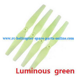 Shcong syma x8c x8w x8g x8hc x8hw x8hg quadcopter accessories list spare parts main blades propellers (luminous green)