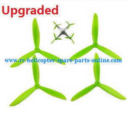 Shcong syma x8c x8w x8g x8hc x8hw x8hg quadcopter accessories list spare parts upgrade Three leaf shape blades (Green)